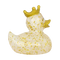 Glitter Duck with crown, gold