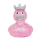 Glitter Duck with crown, pink
