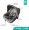 MOON Aria Baby Stroller 2-in-1 Travel System + Detachable Carrier Car Seat-Black