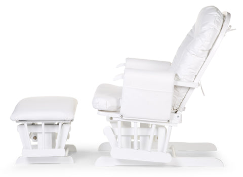 Childhome Gliding Chair White With Footrest
