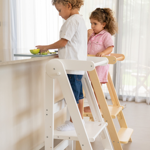 Folding Kitchen Tower natural or white