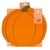 Pumpkin Brights Pumpkin Shaped Paper Plate, 8Pk.