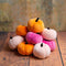 Velvet Pumpkin Table Decoration - Pink