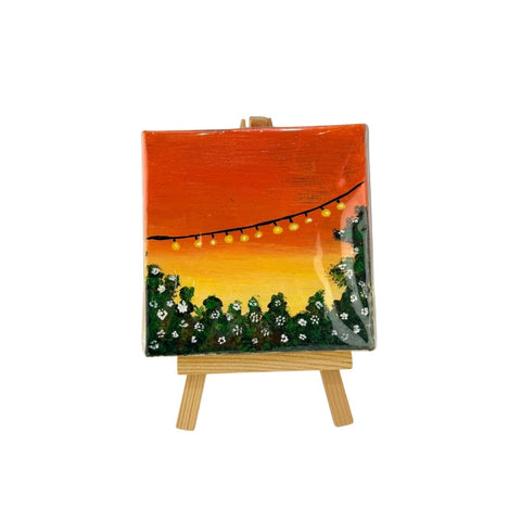 Sunset MIni Canvas (10 x 10 cm)
