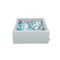 Square Ball Pit 120x120x50 W400 Balls (Baby Blue, White, Grey, Transparent) - www.toybox.ae