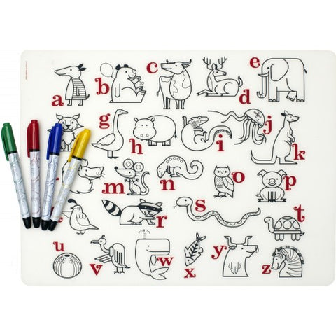 Modern - Twist Mark-mat Alphabet Animals Incl. 4 Markers - www.toybox.ae