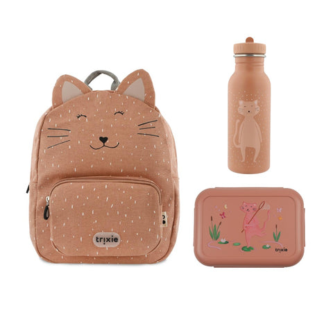 Trixie - School Starter Set - Backpack Regular 12-Inch/7.5L + Leakproof Lunch Box With Clips - Mrs. Butterfly