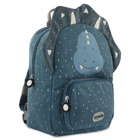 Trixie - School Starter Set - Backpack Regular 12-Inch/7.5L + Leakproof Lunch Box With Clips - Mr. Triceratops
