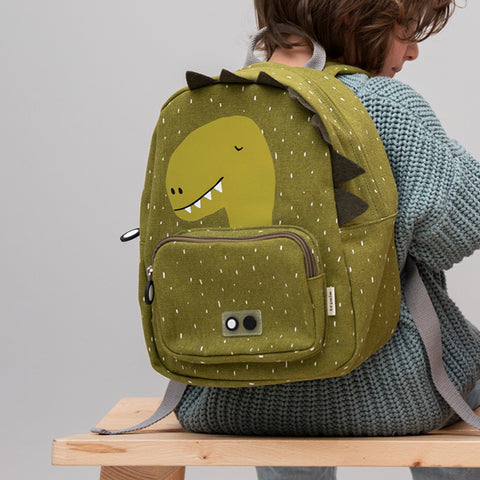 Trixie - School Starter Set - Backpack Regular 12-Inch/7.5L + Leakproof Lunch Box With Clips - Mr. Dino