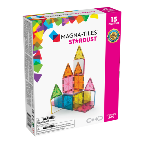 MAGNA-TILES® Stardust Glitter & Mirrors - 15 Pieces