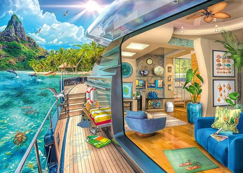 1000‑Piece Tropical Island Charter Jigsaw Puzzle