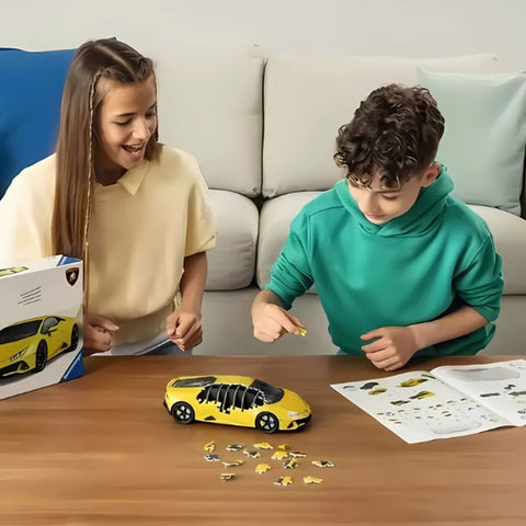 Lamborghini‑Huracán‑EVO‑Giallo Premium 3D Puzzle 108 Pieces