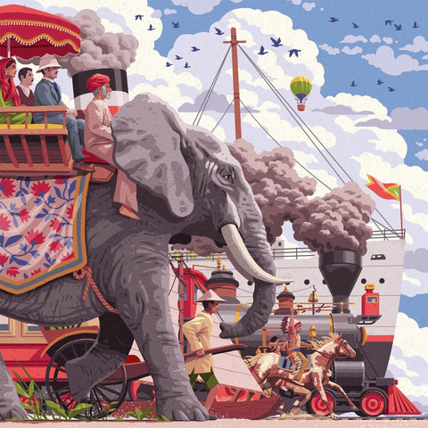 Art & Soul Around the World in 80 Days 750 Piece Jigsaw Puzzle for Adults
