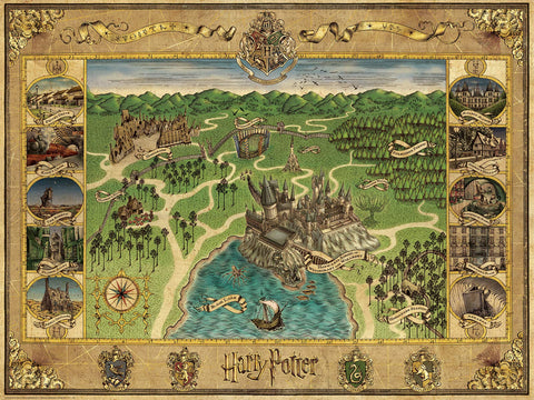 1500‑Piece Hogwarts Map Puzzle