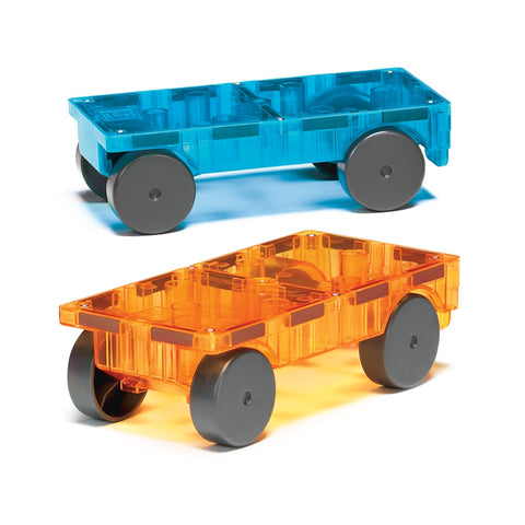 MAGNA-TILES® Cars 2-Piece Blue & Orange