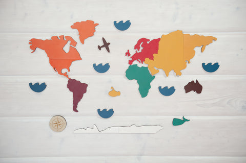 Andreu Toys - Continents Map Puzzle