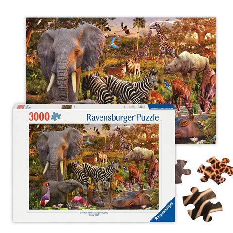 African Animal World 3000 Piece Jigsaw Puzzle