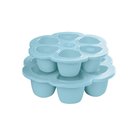 BEABA Silicone Multiportions 6 x 150ml Windy Blue