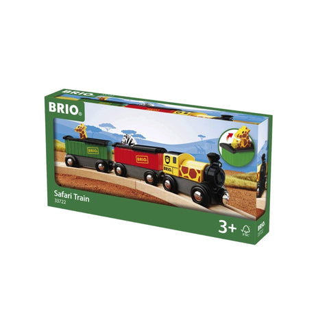 BRIO - Safari Train with Pop-Up Giraffe & Zebra – Age 3+