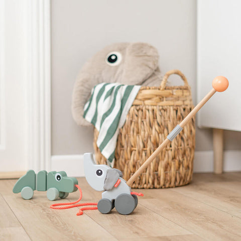 Done By Deer - Pull Along Wiggle Toy Croco Green