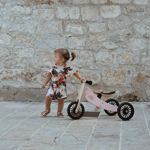 2-in-1 Tiny Tot+ Tricycle & Balance Bike - Rose