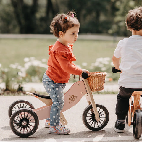 2-in-1 Tiny Tot+ Tricycle & Balance Bike - Rose