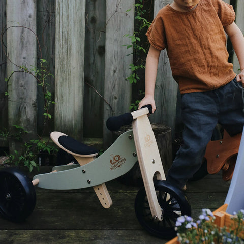 2-in-1 Tiny Tot+ Tricycle & Balance Bike - Silver Sage