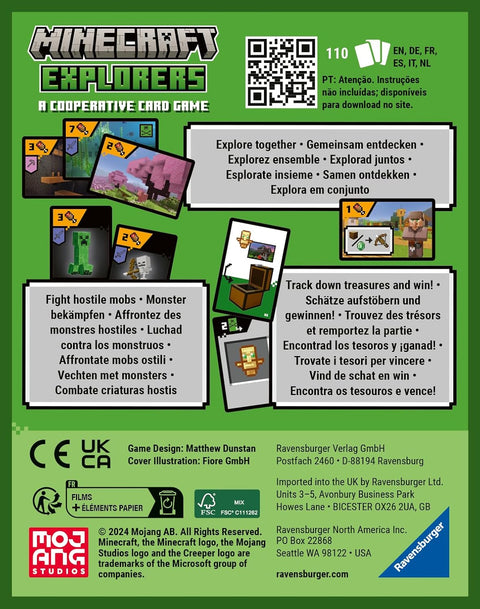 Ravensburger Minecraft Explorers Cooperative Card Game - Age 8+