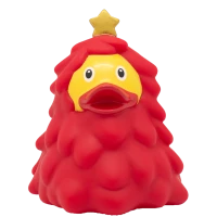Christmas Tree Duck, red