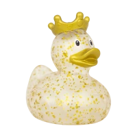 Glitter Duck with crown, gold