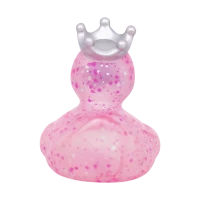 Glitter Duck with crown, pink