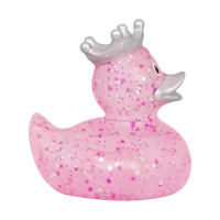 Glitter Duck with crown, pink
