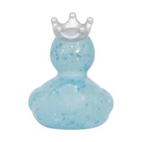 Glitter Duck with crown, blue