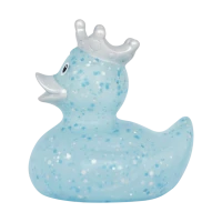 Glitter Duck with crown, blue