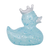 Glitter Duck with crown, blue