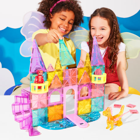 MAGNA-TILES | Castle DLX 48 - Piece Set | Age 3+ | TOYBOX