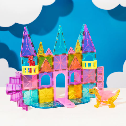 MAGNA-TILES | Castle DLX 48 - Piece Set | Age 3+ | TOYBOX