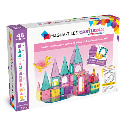 MAGNA-TILES | Castle DLX 48 - Piece Set | Age 3+ | TOYBOX
