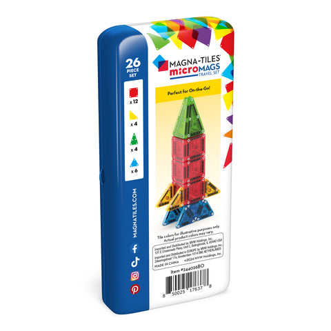 MAGNA-TILES® microMAGS Travel Set - 26 Pieces