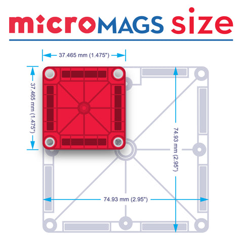 MAGNA-TILES® microMAGS 70 - Pieces Deluxe
