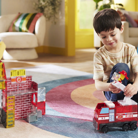 MAGNA-TILES® Fire Station 50-Piece Set