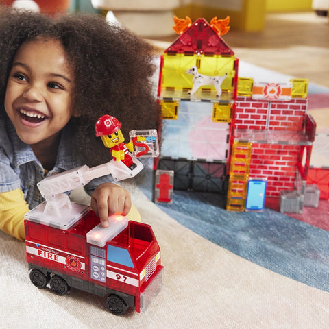 MAGNA-TILES® Fire Station 50-Piece Set
