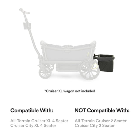 Veer Foldable Storage Basket XL | Rear Storage Basket for Veer All-Terrain Cruiser XL 4 Seater | Collapsible Cargo Basket for Gear, Diaper Bags & Essentials