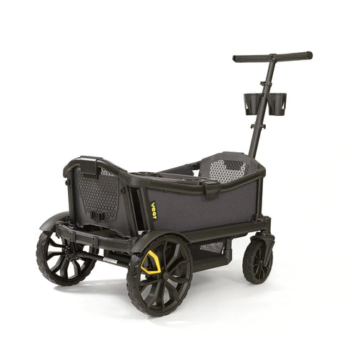 Veer All-Terrain Cruiser | Premium Off-Road Wagon Stroller for Babies, Toddlers and Kids | Push, Pull & Push-Along Steering | Lightweight, Collapsible | 2 Seater