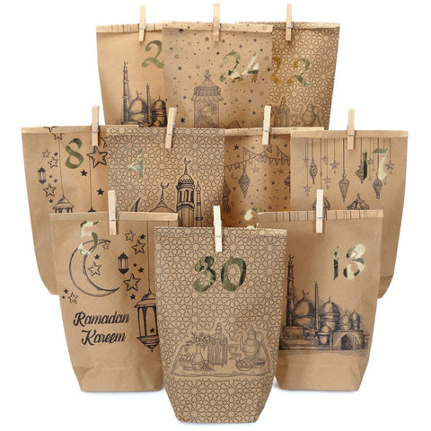 30 Printed Bags for Ramadan | Reusable Covers | Papierdrachen