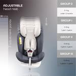 MOON Rover -Baby/Infant Car seat Group:(0+,1,2,3) (0-12 years) 360° Rotate - Grey