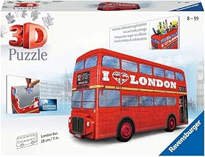 3D Puzzle London Bus – 216 Piece Double-Decker Bus Model