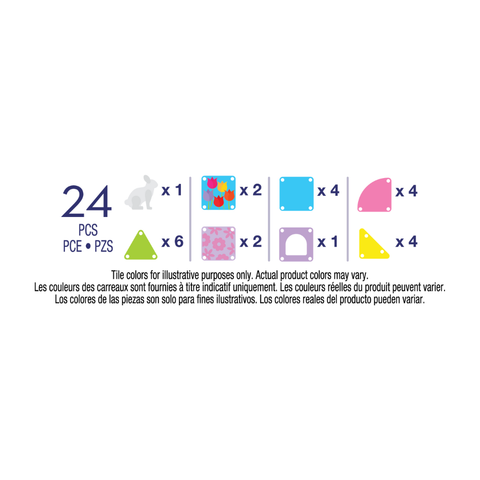 MAGNA-TILES® - microMAGS Spring Garden 24 Piece Travel Set