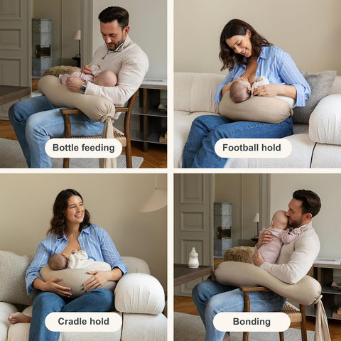 BBHUGME Adjustable Nursing Pillow - Seashell Beige /  Sand