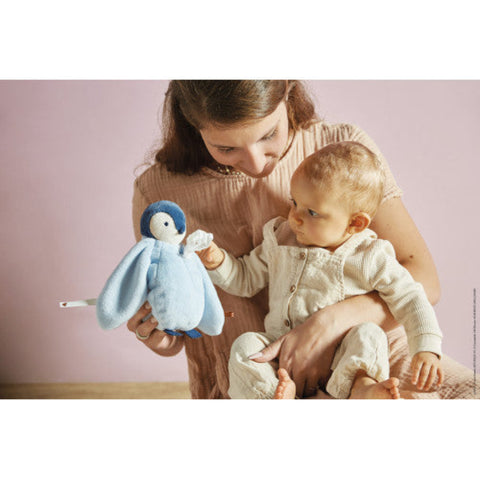 KISSING PLUSH PENGUIN BLUE
